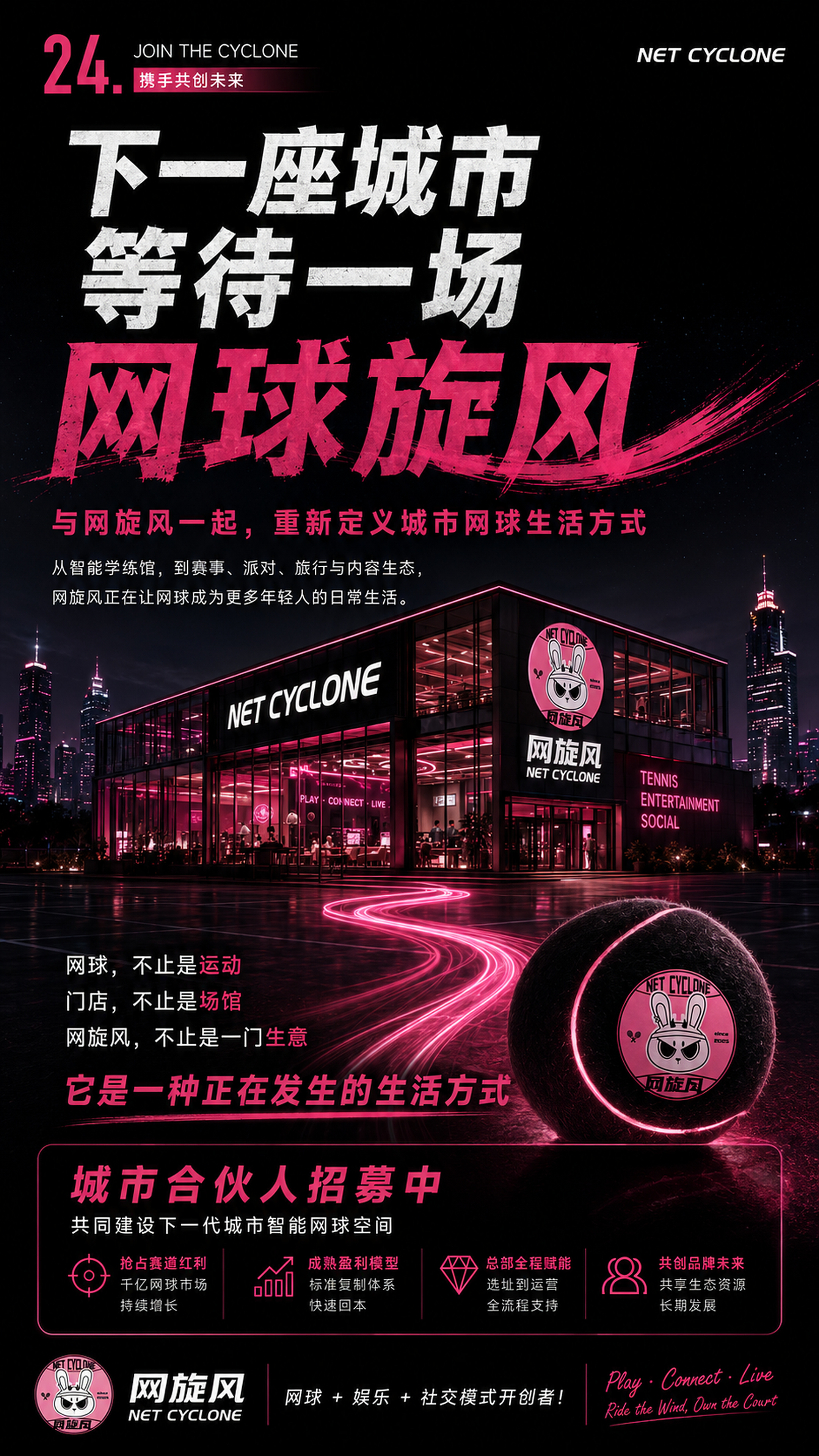 网旋风城市智能网球空间品牌效果图